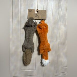 Brand NewSet Of 2 Pally Paws Cuddle 🐻 13”Plus Fox 🦊 14” W/Clinker &  Squaker